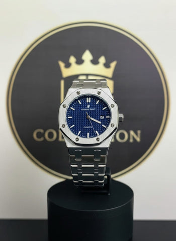 Blue dial AP style stainless steel luxury watch